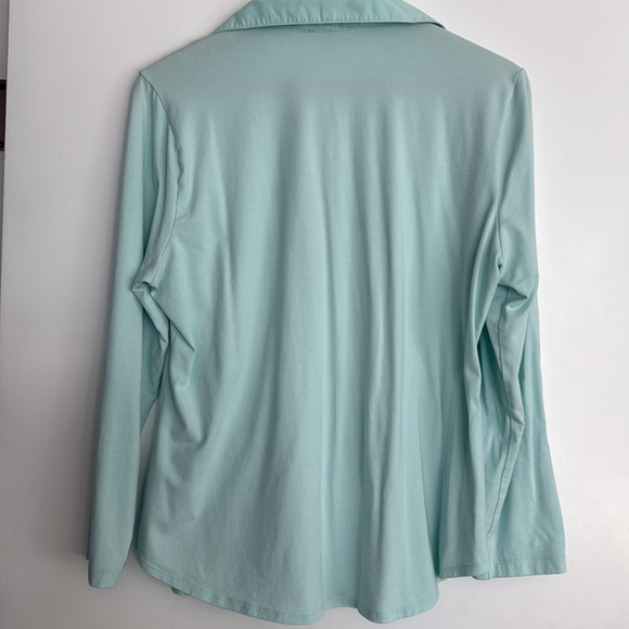 Hinson Wu - Donna 3/4 Sleeve Wing Collar "T" Shirt - Picture 2 of 6